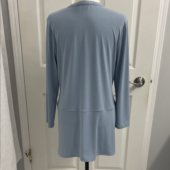 LAUREN Ralph Lauren Women's Light Blue Tunic Blouse Sz L - Picture 6 of 11